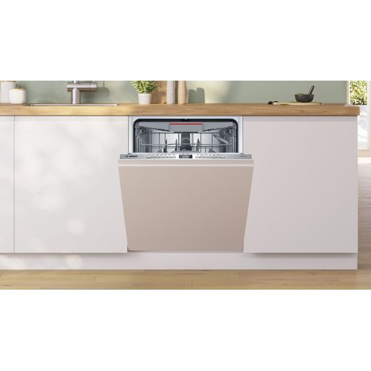 Bosch Series 4 Integrated Standard Dishwasher - Stainless Steel - Dishwasher in kitchen shot